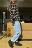 Patrick Plaid Brushed Cotton Shirt Black